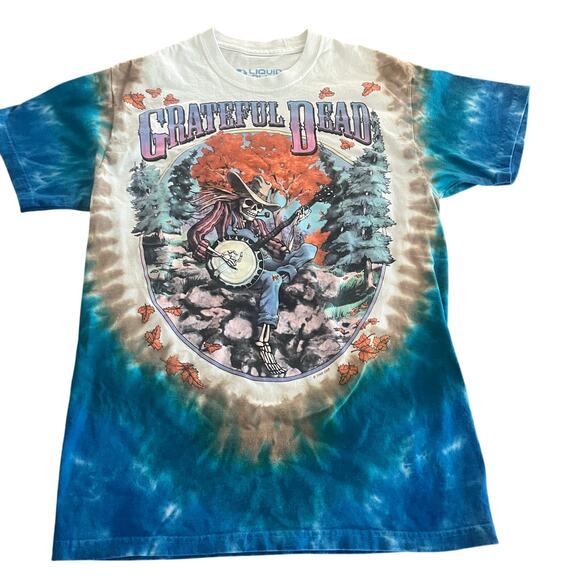 Vintage Liquid Blue 2000 Grateful Dead Banjo 1994 Fall Tour Tie Dye-Size Medium - Picture 1 of 6